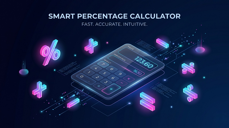Smart Percentage Calculator Tool UI
